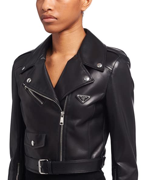 Prada Nappa Leather Biker Jacket 